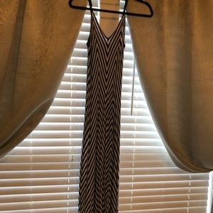 Target Mossimo Black and White Striped Maxi Dress
